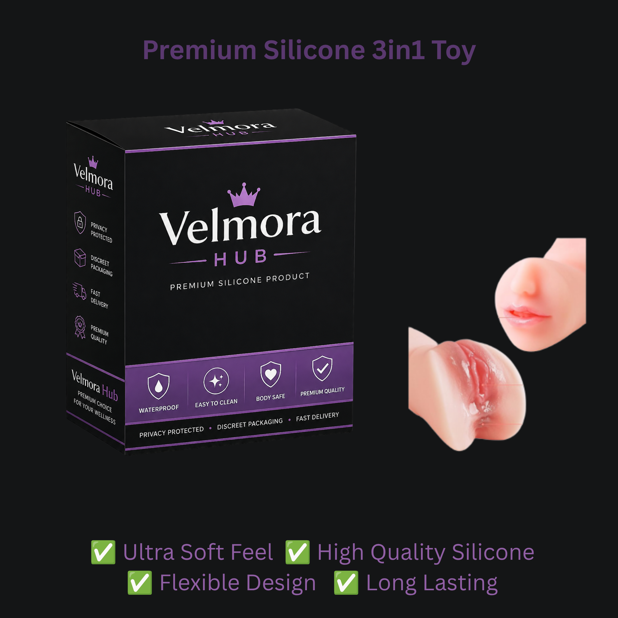 Premium Silicone 3 in 1 Toy
