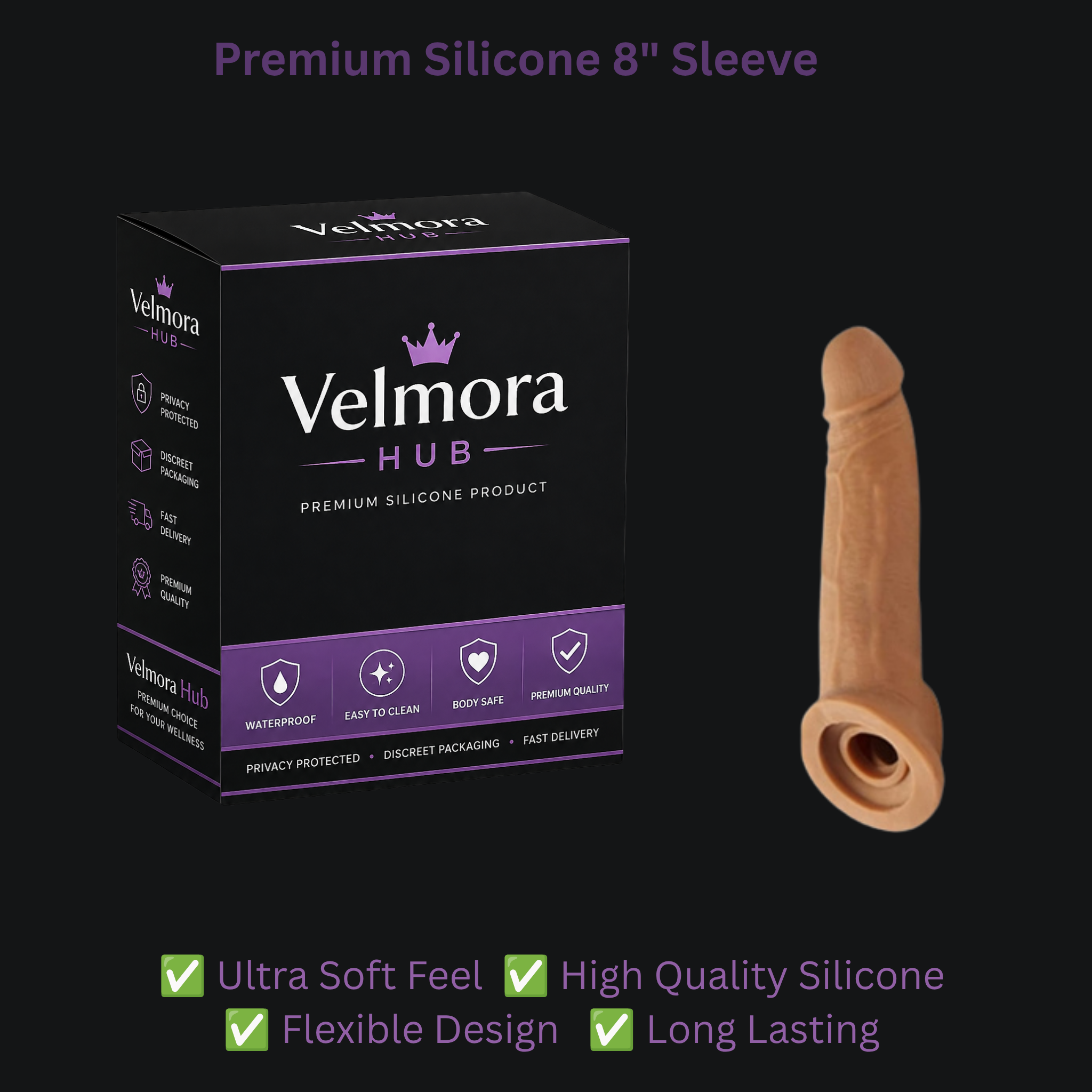 8 Inch Sleeve Brown